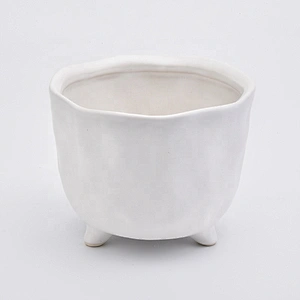 Standing white tea light candle jar home decoration