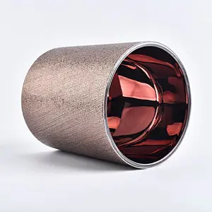 luxury sleeve leather glass candle holder