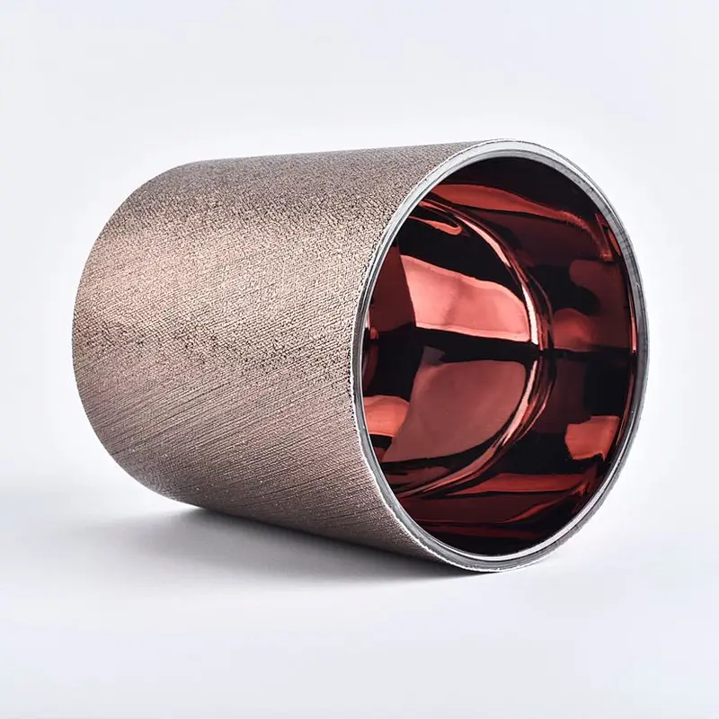 luxury sleeve leather glass candle holder