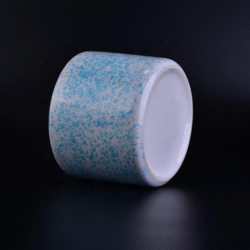 Wholesales blue round religious ceramic candle holder
