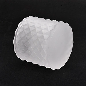110ml matte white cute little glass candle holders with lid  home decorations