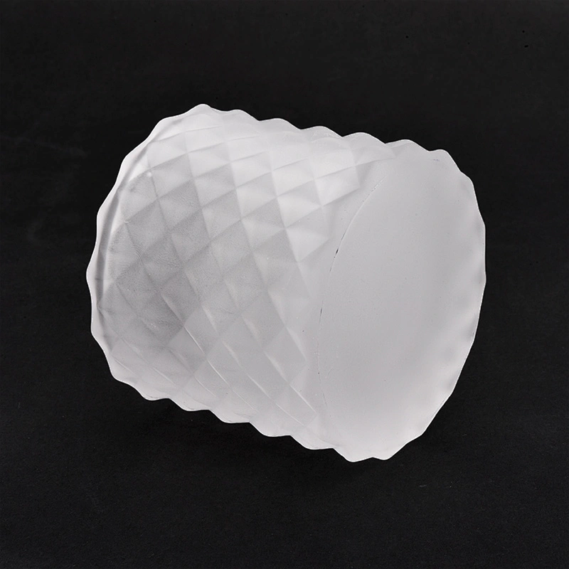 110ml matte white cute little glass candle holders with lid  home decorations