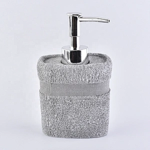 Luxury grey cement bathroom accessories four sets hotel home use