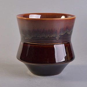 Suppliers amber custom luxury ceramic candle jars home decor