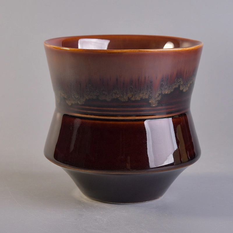 Suppliers amber custom luxury ceramic candle jars home decor