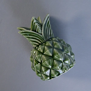 Sunny Wholesales pineapple empty ceramic candle vessels with lids