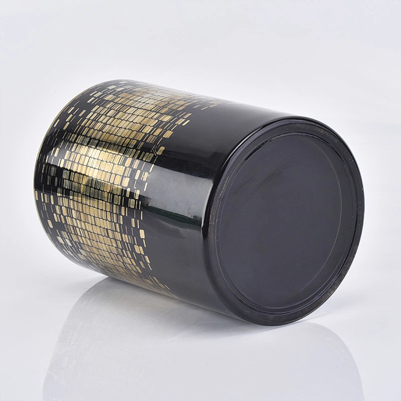 Decorative Glass Candle Jar Wholesale Which Black Spray Color