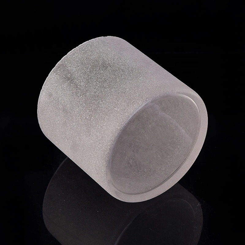 Wholesales matte white candle glass jar 10oz