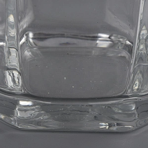 Home decoration scented hexagon scented wax glass candle jars 8oz 10oz