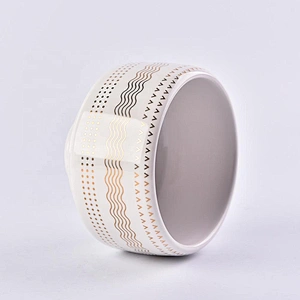 Wholesales hot stamping decorative marble ceramic candle holders