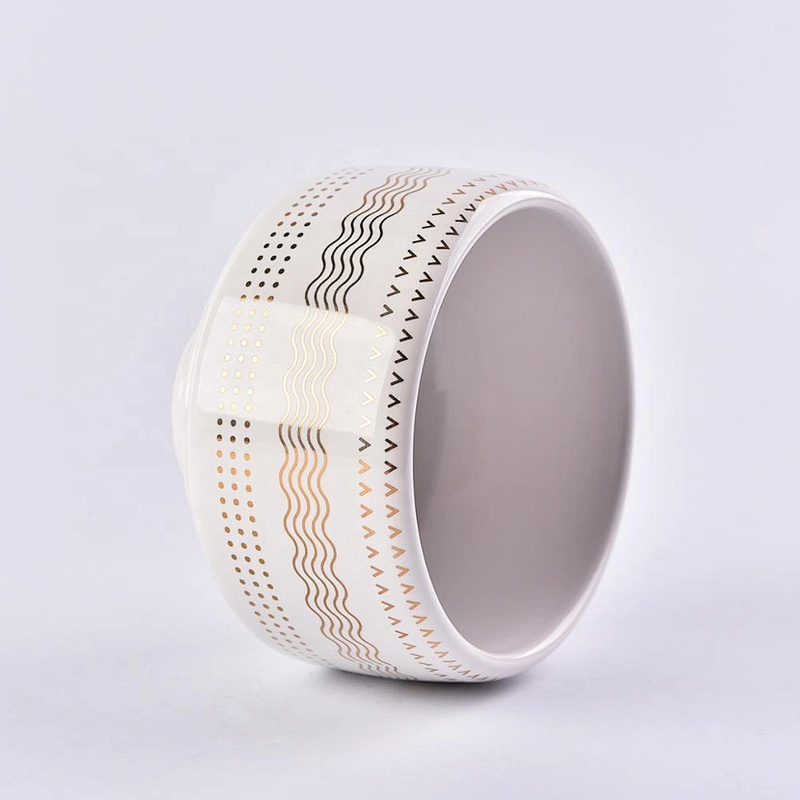 Wholesales hot stamping decorative marble ceramic candle holders