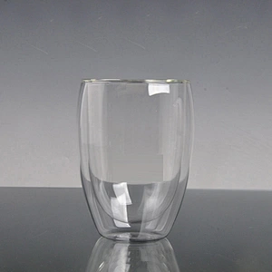 Customized Unbreakable Double Wall Drinking Glass Tea Coffee Cup