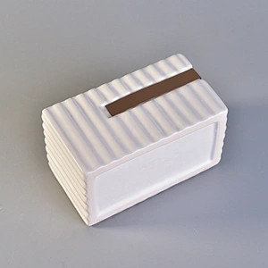 Wholesales white square ceramic candle holders 10oz 12oz