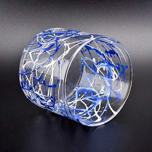 Clear christmas glass candle holder home decor