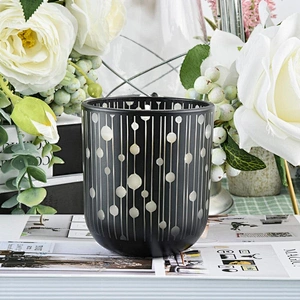 Wholesales custom black luxury candle glass jars containers