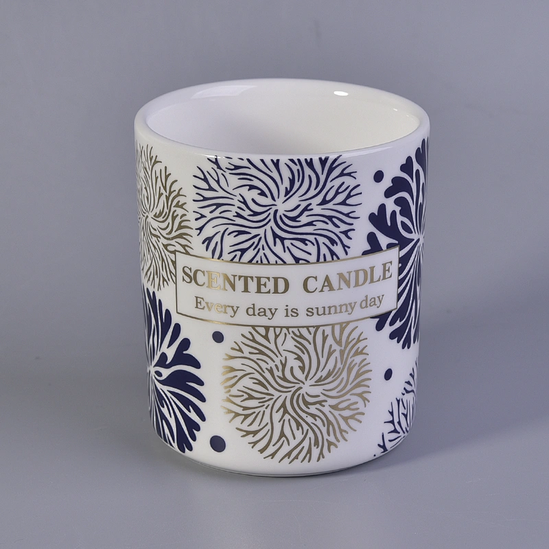 8oz 10oz Sunny new design tealight ceramic candle jar
