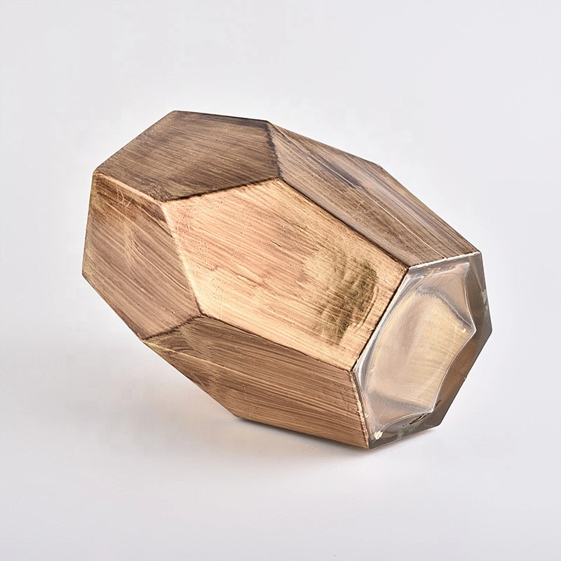 Wholesales Polygon votive glass jar candle container