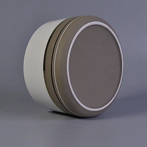 Sunny design White customized Ceramic Candle containers 10oz 20oz