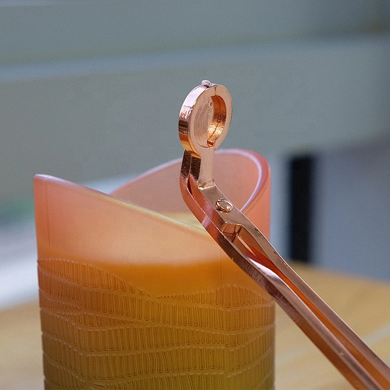 home decor rose gold stainless steel candle wick trimmer