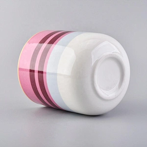 10oz Wholesales pink luxury ceramic candle holders for wedding