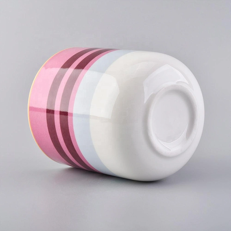 10oz Wholesales pink luxury ceramic candle holders for wedding