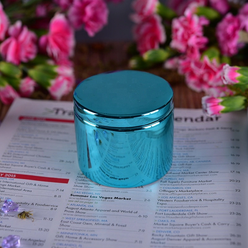 Color custom decorative empty candle tins with lid