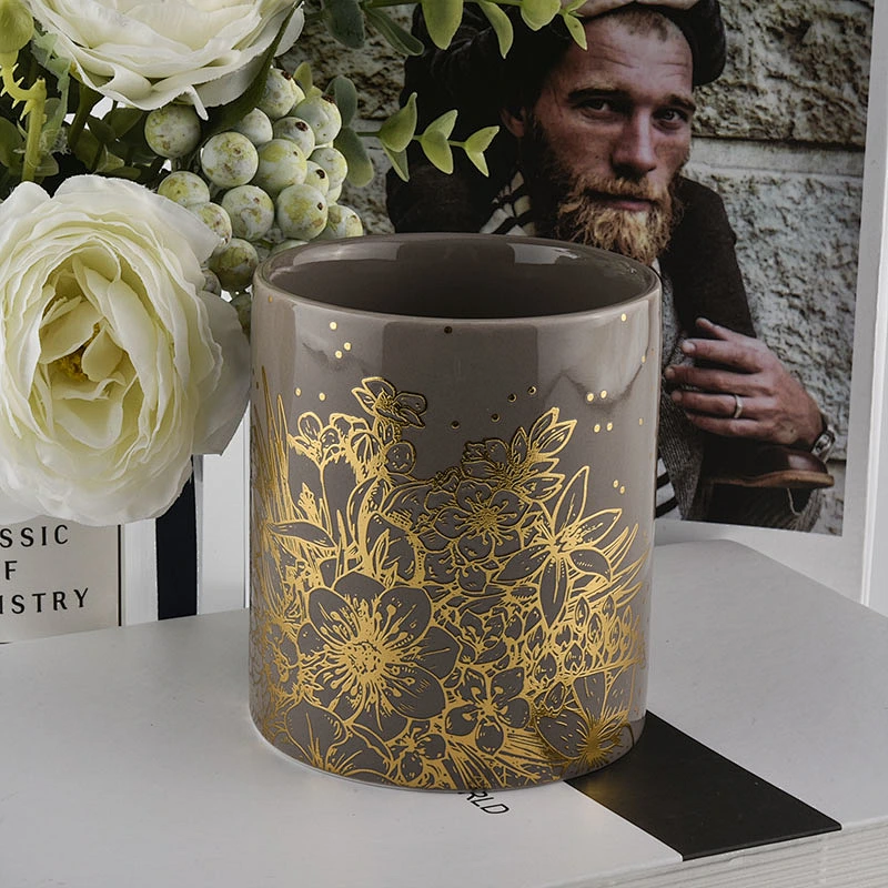 Luxury Empty Ceramic Candle Jar For Candle
