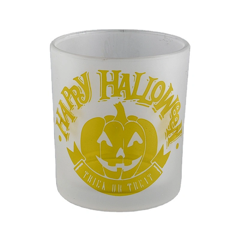 10oz halloween empty custom bulk tealight glass candle holders