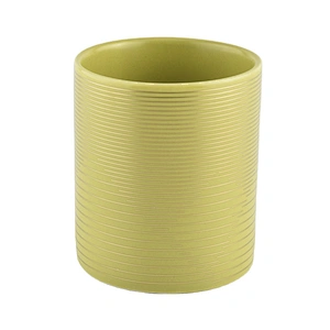 Bulk gold votive cylinder ceramic candle jars 6oz 8oz