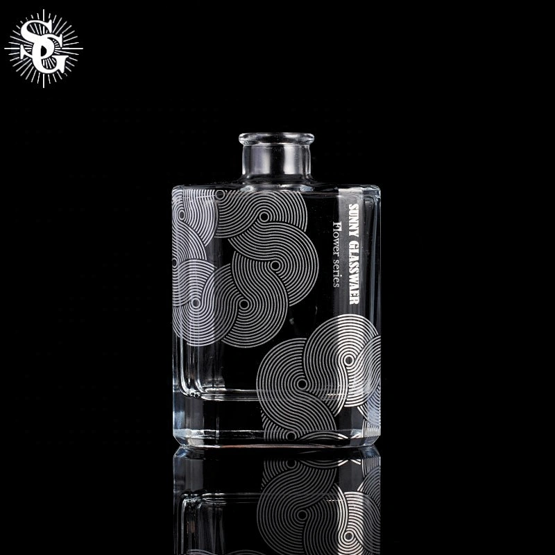 200ml Custom square oil essential reed glass diffuser bottle wholesales