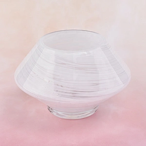 Sunny new design white tealight glass candle holder 8oz 10oz 11oz