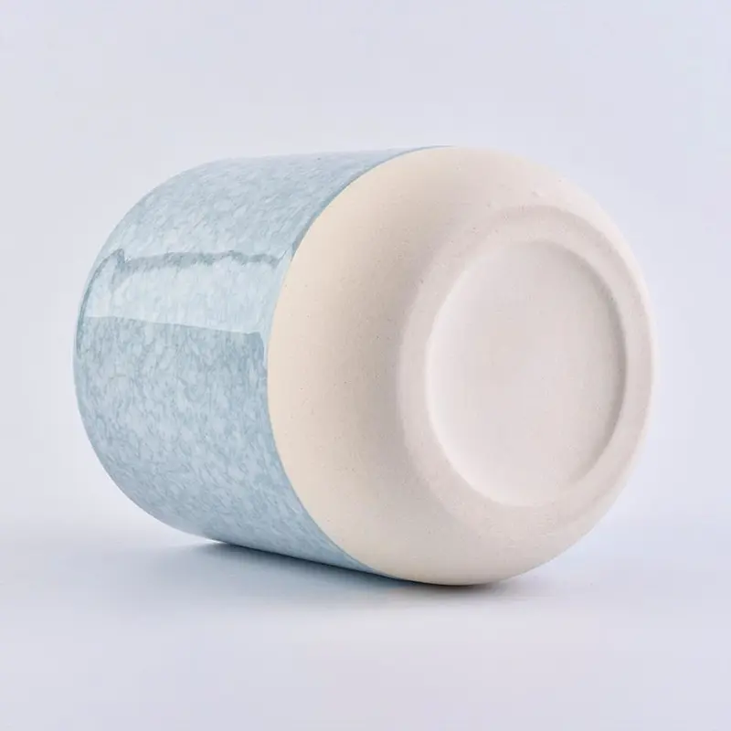 spring luxury blue ceramic candle holder