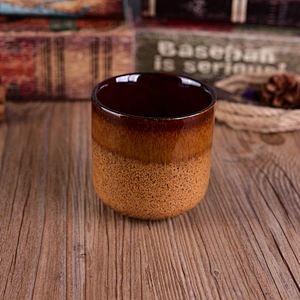 300ml Vintage amber ceramic jar candle wholesales