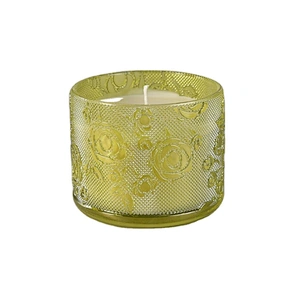 Wholesales custom rose design luxury tealight candle glass jars holders