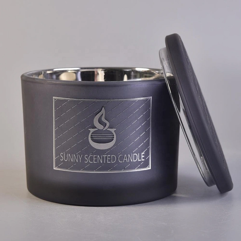 10oz 20oz Sunny scented luxury color candle glass jar with lid bulk