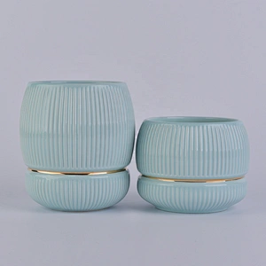 Sunny glassware design luxury color tealight ceramic candle holders 8oz 10oz 12oz