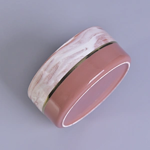10oz 12oz Chinese round pink ceramic candle holder
