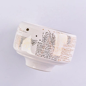 Wholesales decorative standing white ceramic candle holder