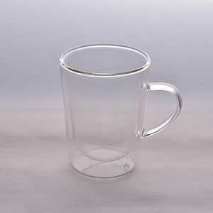 Drinking double wall glass for wholesale