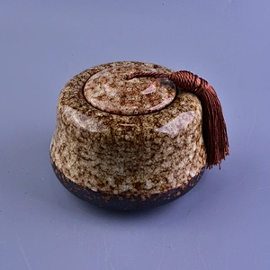 10oz 20oz Wholesales custom glaze candle ceramic jar with lids
