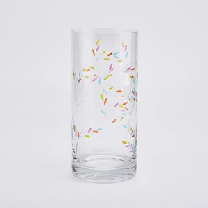 900ml embossed hand drawing glass vase home decorations candle holders