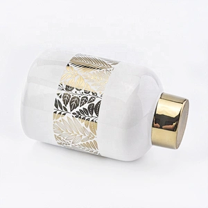 Wholesales empty tealight custom white ceramic candle holder jar