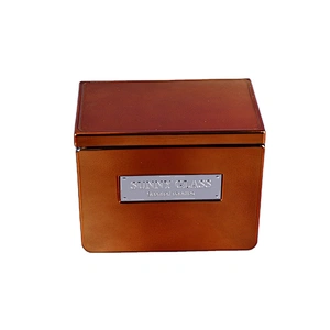 Home decoration square scented tealight Glass Candle jars with lids