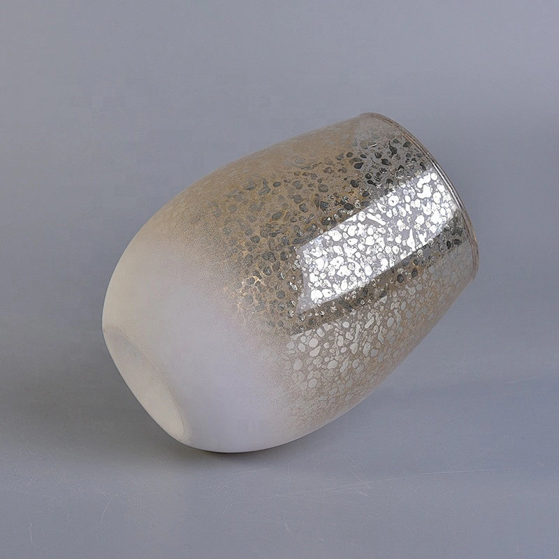 Christmas frosted Gold Glass Candle holder bulk