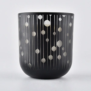 Wholesales custom black luxury candle glass jars containers