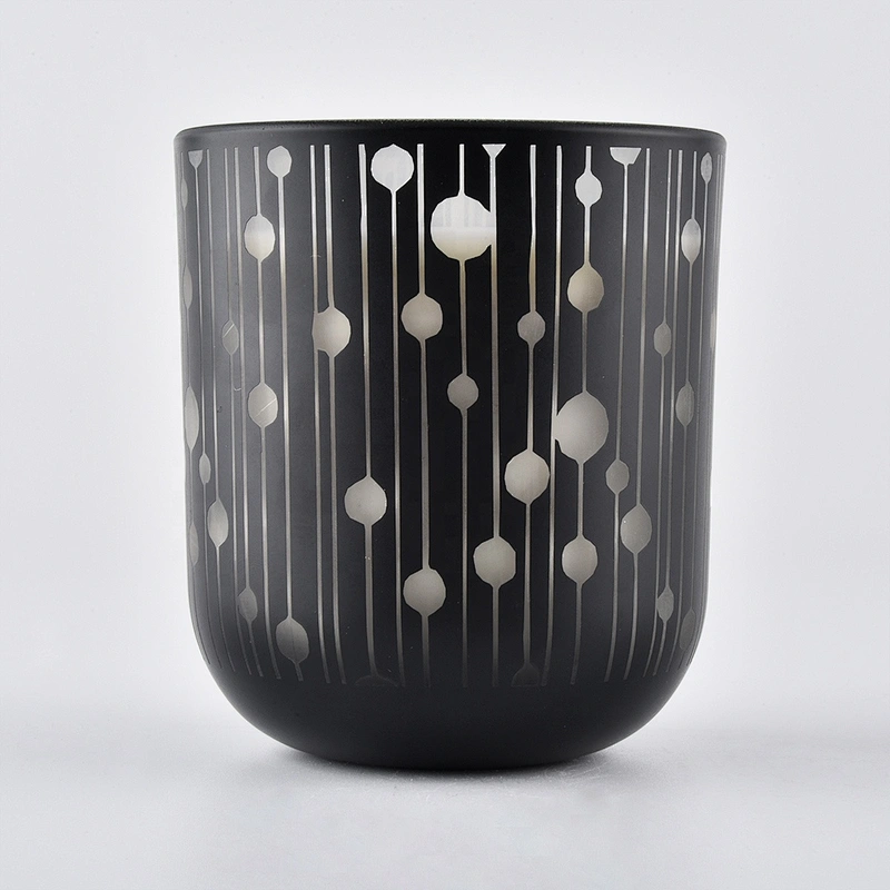 Wholesales custom black luxury candle glass jars containers