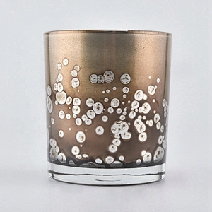 luxury decor painted glass candle jar