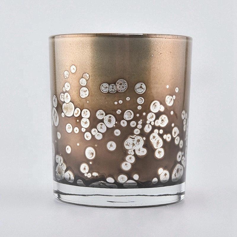 luxury decor painted glass candle jar