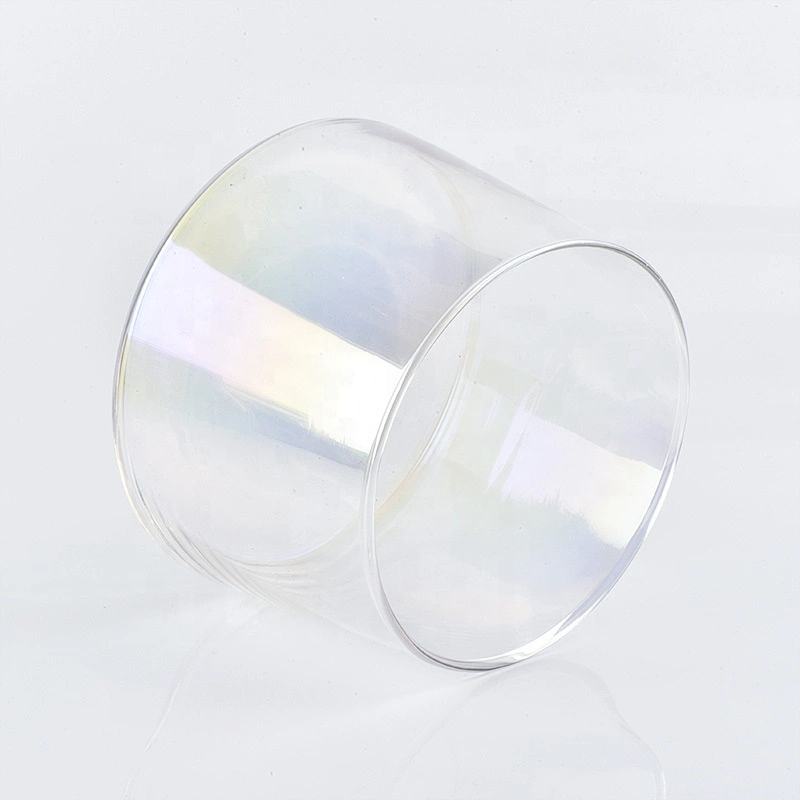 Luxury Holographic glass jar empty candle vessels
