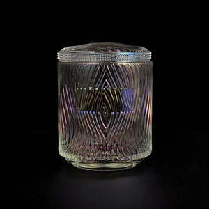 8oz 10oz 14oz Sunny crystal glass jar candles with glass lid